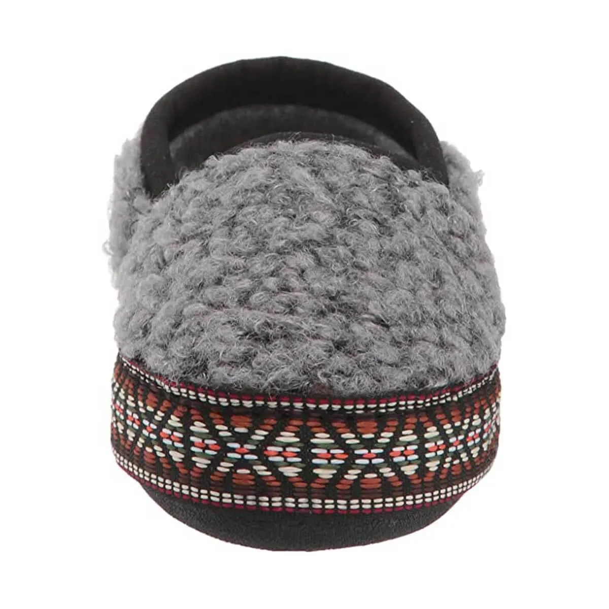 Acorn Kids' Slippers - L’il Woven Trim Moccasins, Stormy Grey, K3/4 | A19009STG3-4