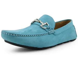 Amali Walken 2 Men’s Turquoise Suede Driving Shoes