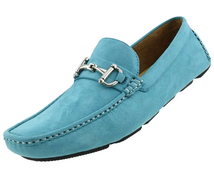 Amali Walken 2 Men’s Turquoise Suede Driving Shoes