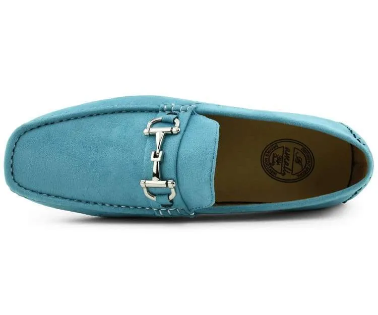 Amali Walken 2 Men’s Turquoise Suede Driving Shoes