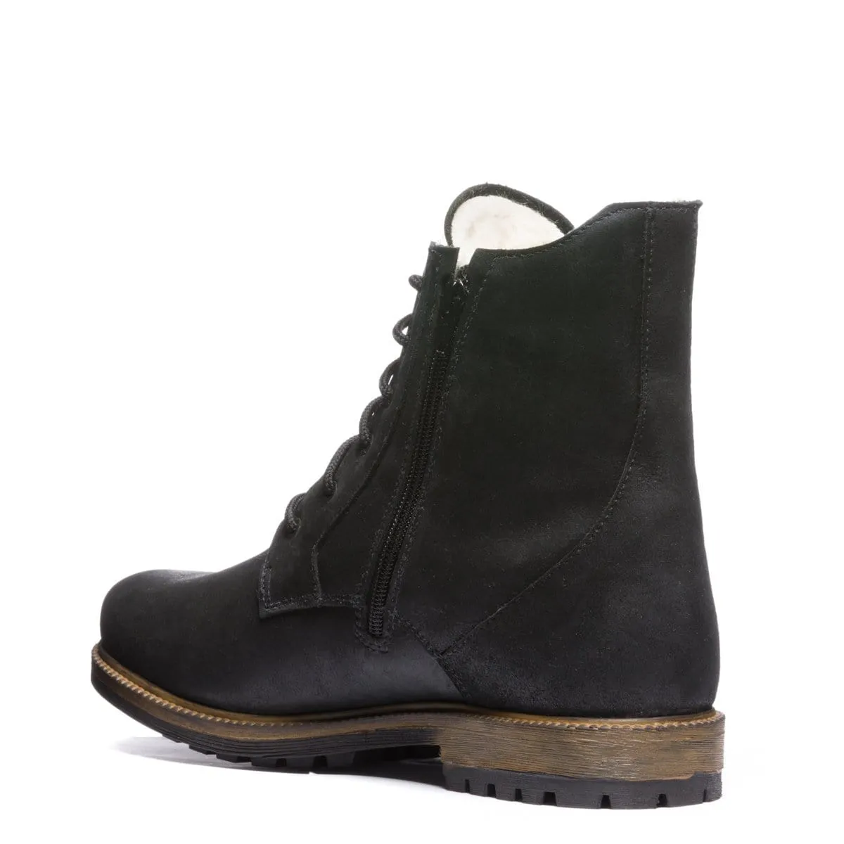 Anfibio Turin Side Zipper Wool Lined Boot - 4918