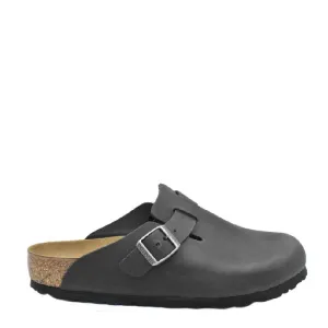 BOSTON BS OILED BLACK LEATHER NARROW FIT