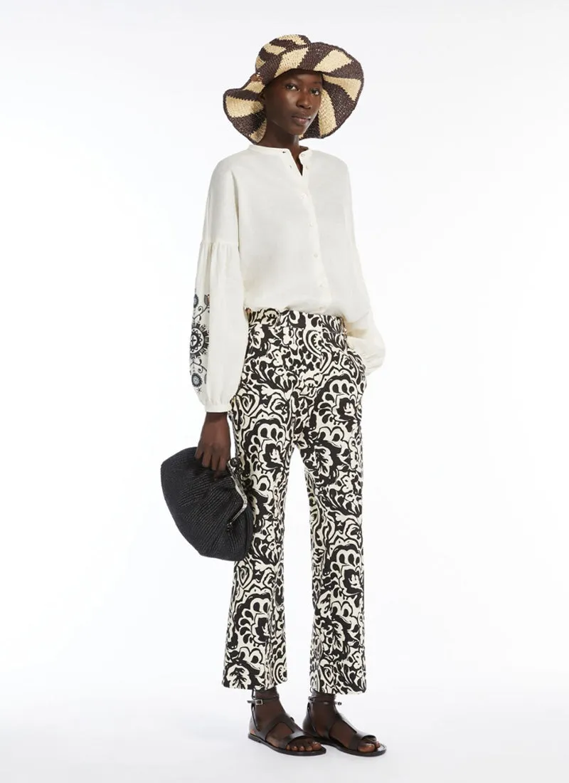 Cadmio Batik Straight Cotton Trouser
