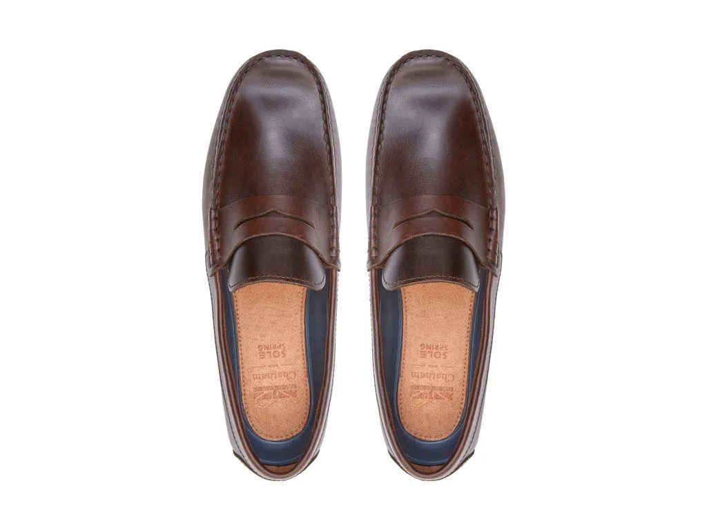 Chatham Mens Timor-Dark Brown Driving Moccasins