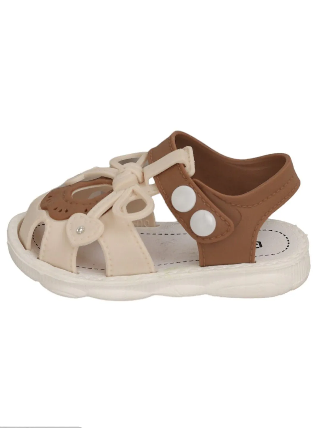 Classic Bow-Tie Sandals with Sparkle Accents For Girls
