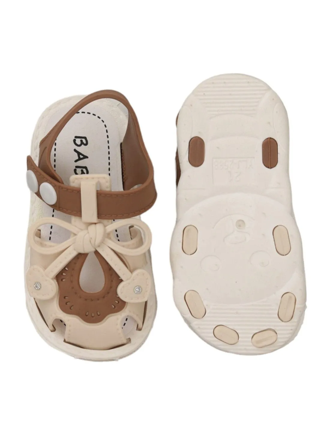 Classic Bow-Tie Sandals with Sparkle Accents For Girls