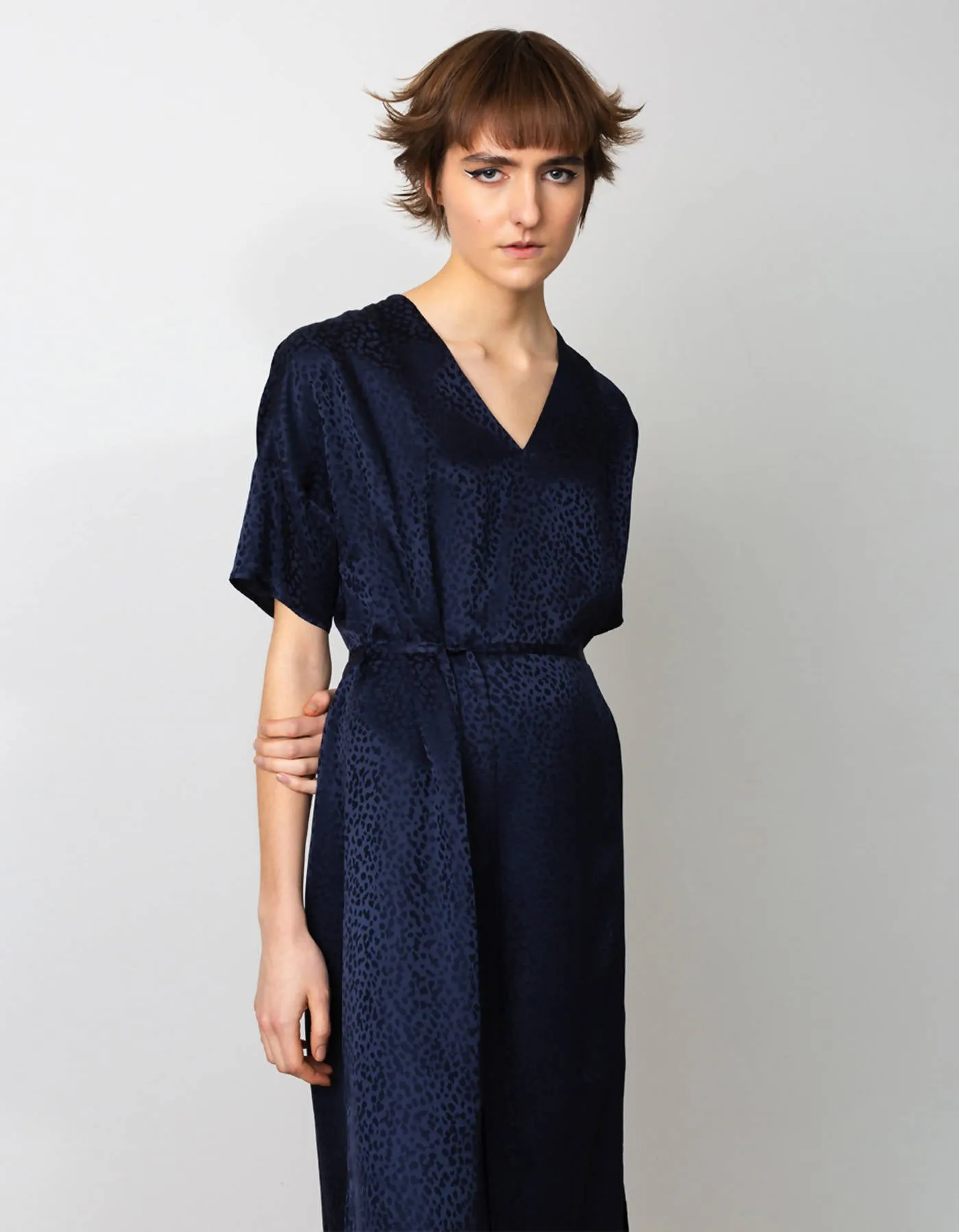 Day Silk Jacquard Midi Dress