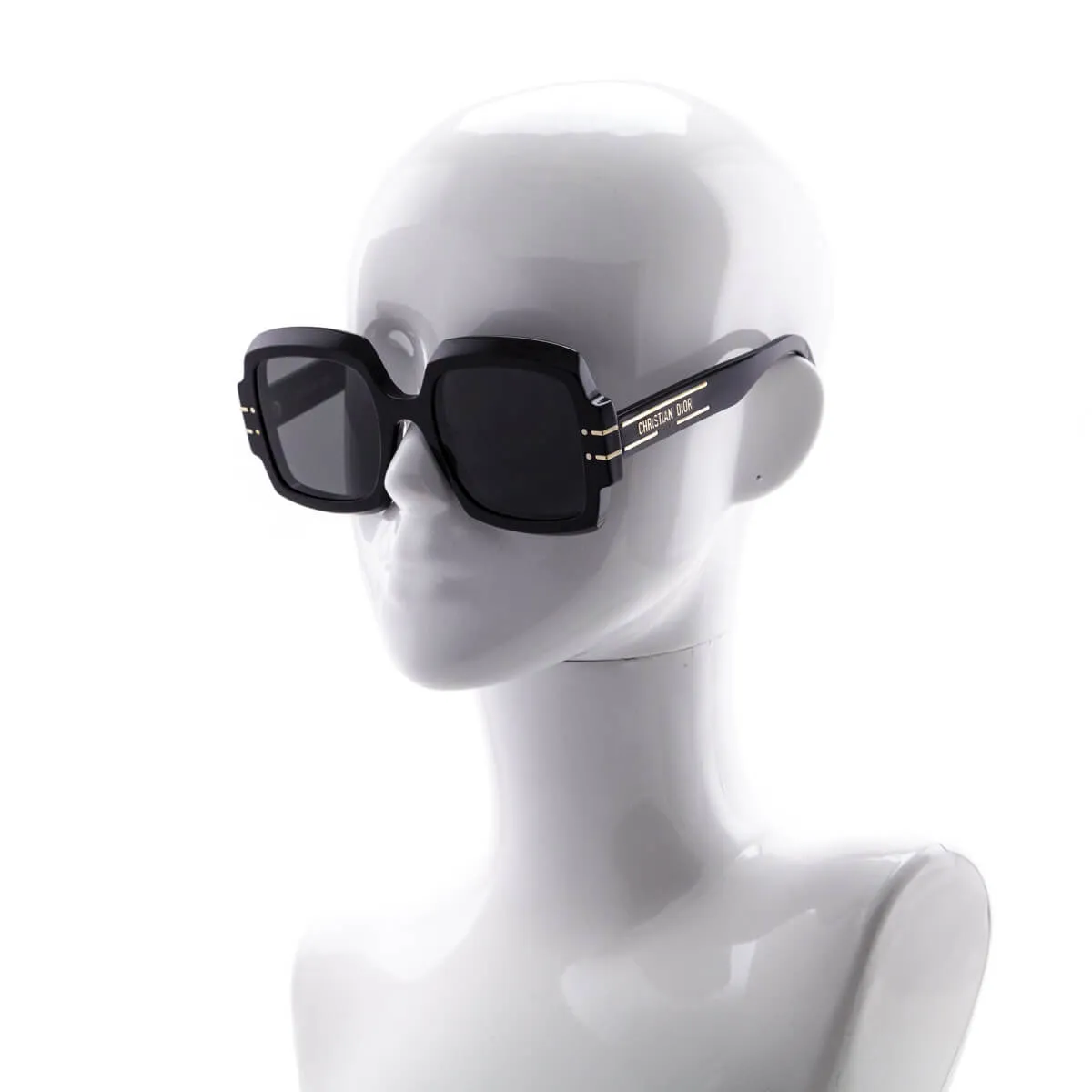 Dior Black Oversized DiorSignature S1U Tinted Sunglasses