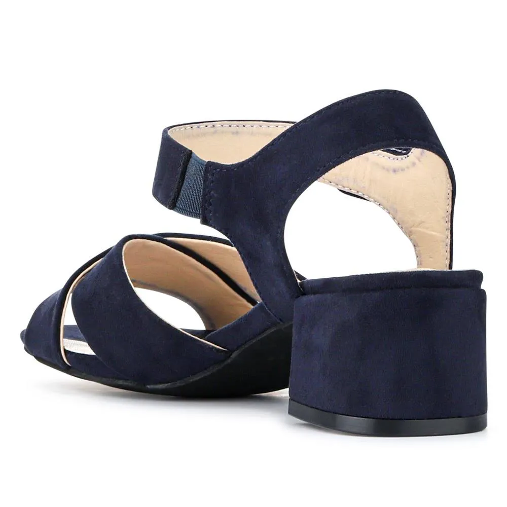 Elegant Block-Heeled Sandals - WBINS41053 / 327 111