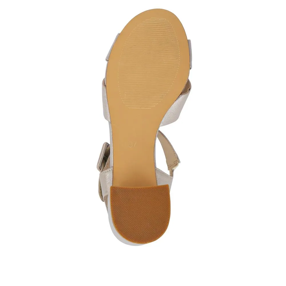 Elegant Block-Heeled Sandals - WBINS41053 / 327 111