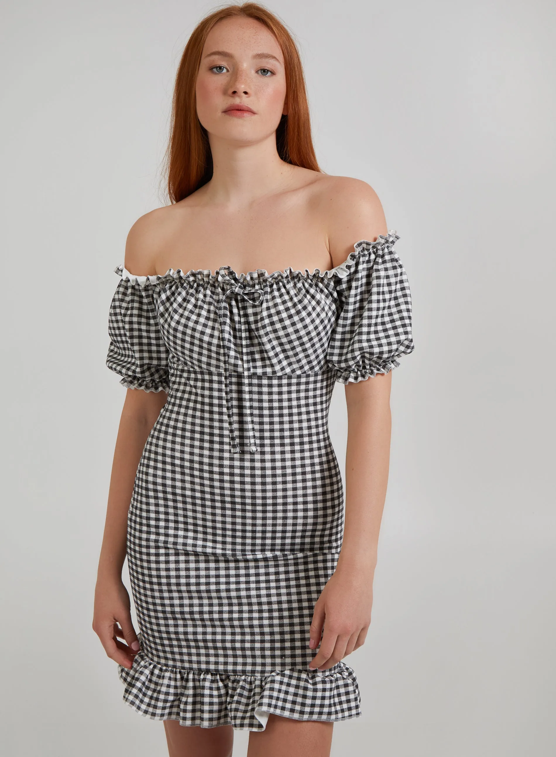 Gingham Gypsy Bardot Dress