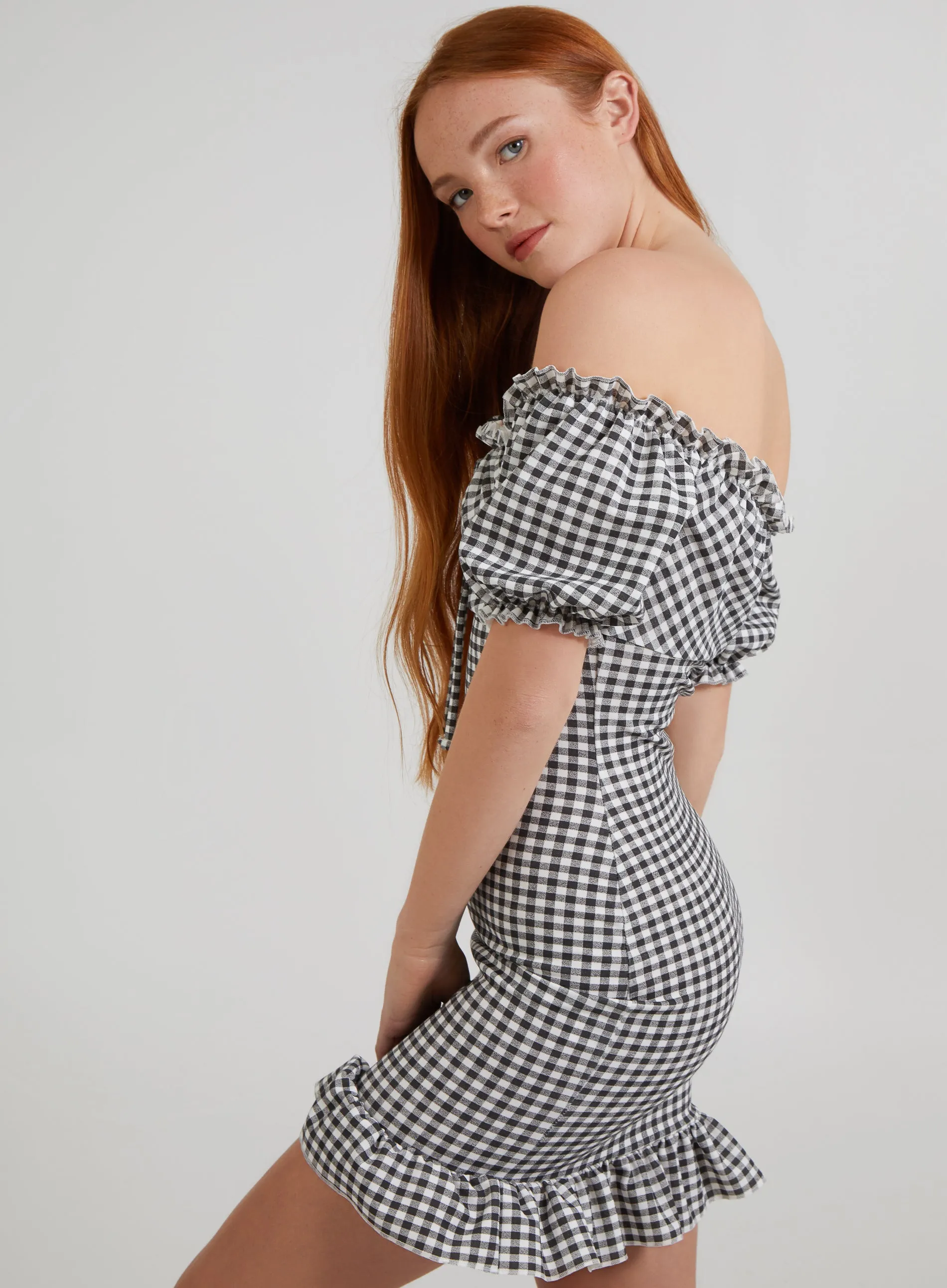 Gingham Gypsy Bardot Dress