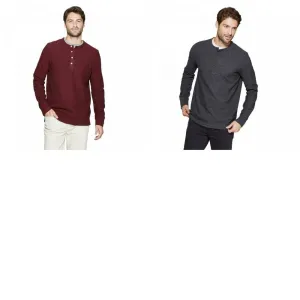 Goodfellow & Co. Men's Regular Fit Long Sleeve Textured Henley Shirt