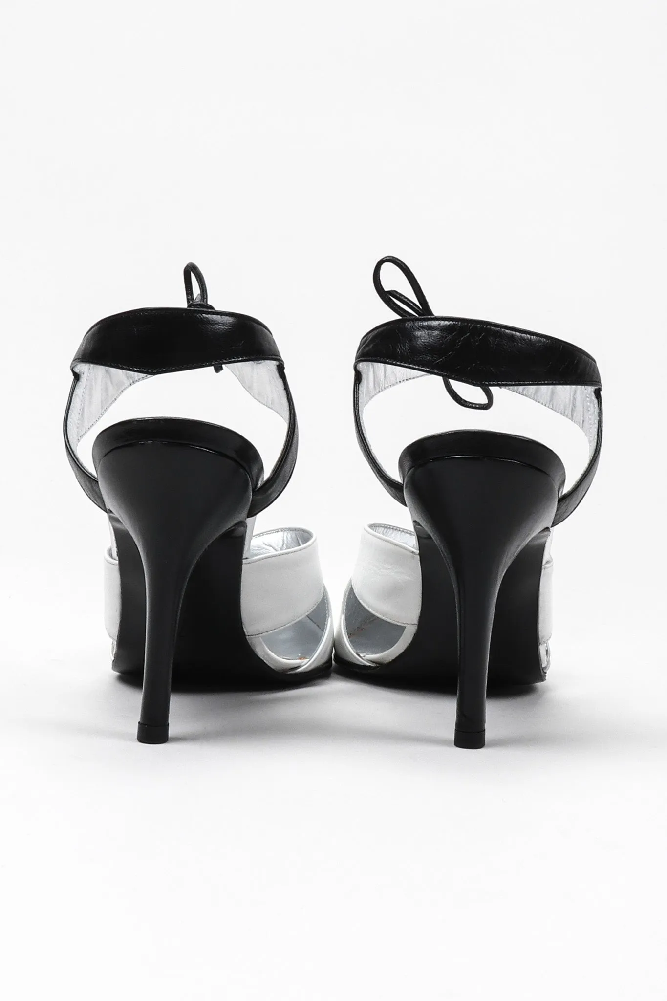 Graphic Ankle Strap Heels