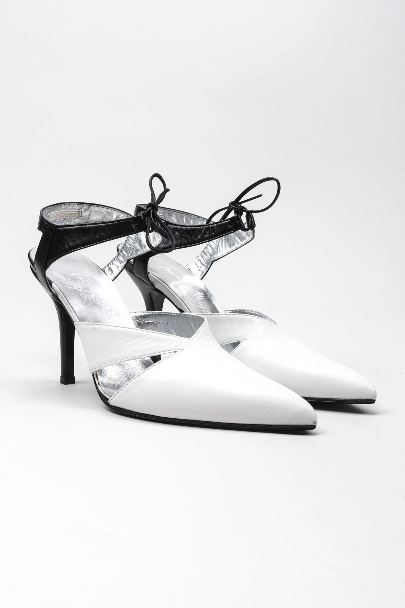 Graphic Ankle Strap Heels
