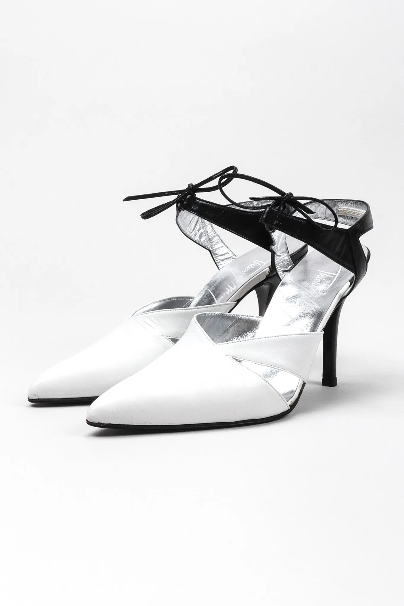 Graphic Ankle Strap Heels