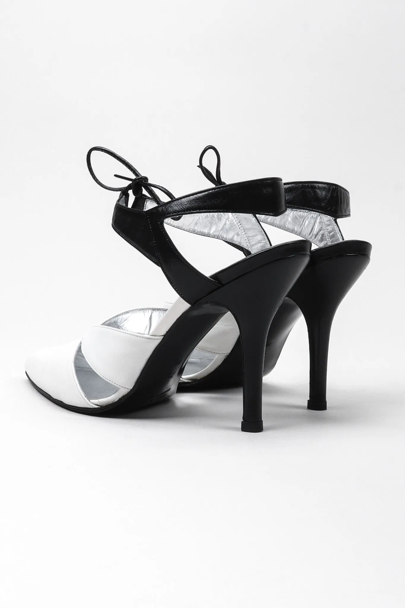 Graphic Ankle Strap Heels