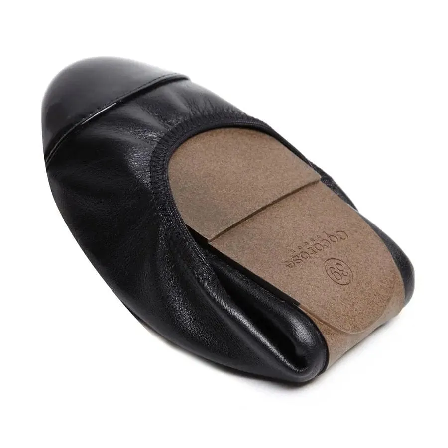 Harrow - Black with Black Cap Ballerinas