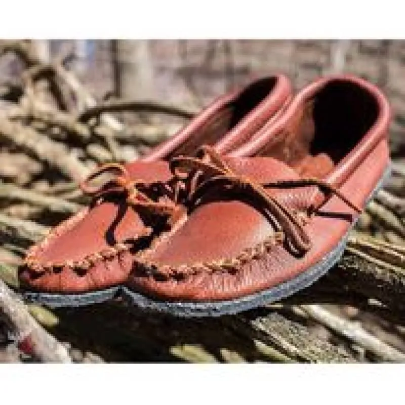 Hides in Hand Ladies Crepe Sole Buffalo Hide Moccasin