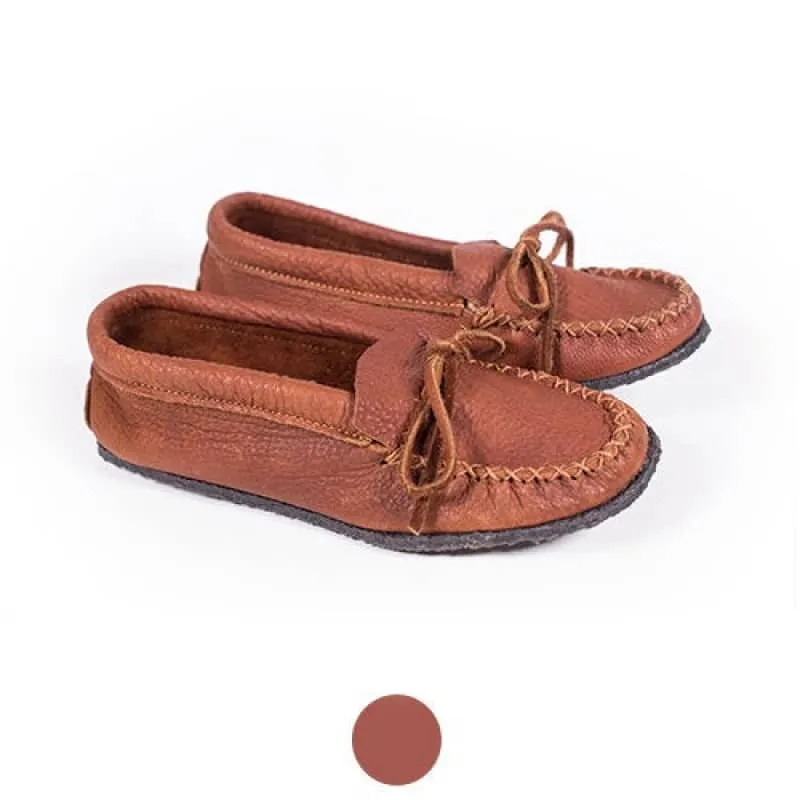 Hides in Hand Ladies Crepe Sole Buffalo Hide Moccasin