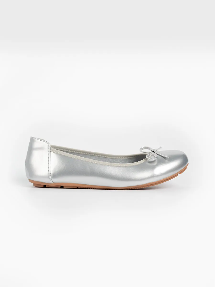 Honey Glossy Ballerina Flats