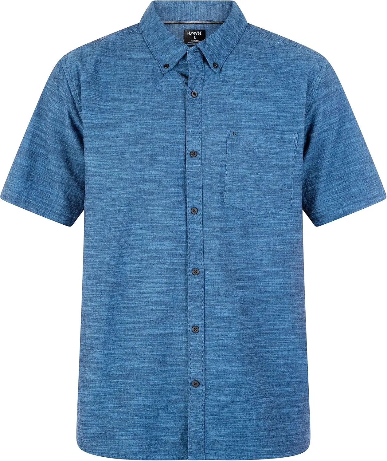 Hurley Men's One and Only Textured Short Sleeve Button Up