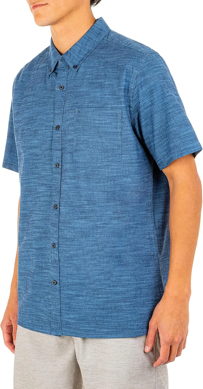 Hurley Men's One and Only Textured Short Sleeve Button Up