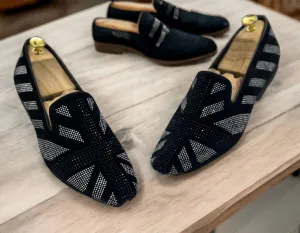 Jack Marc Elevate Your Style with Exquisite Stud Work Moccasins