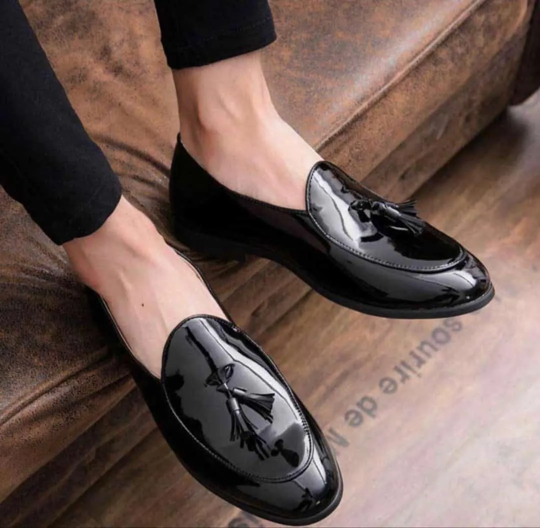 Jack Marc New Fashion Shiny Tassel Loafer