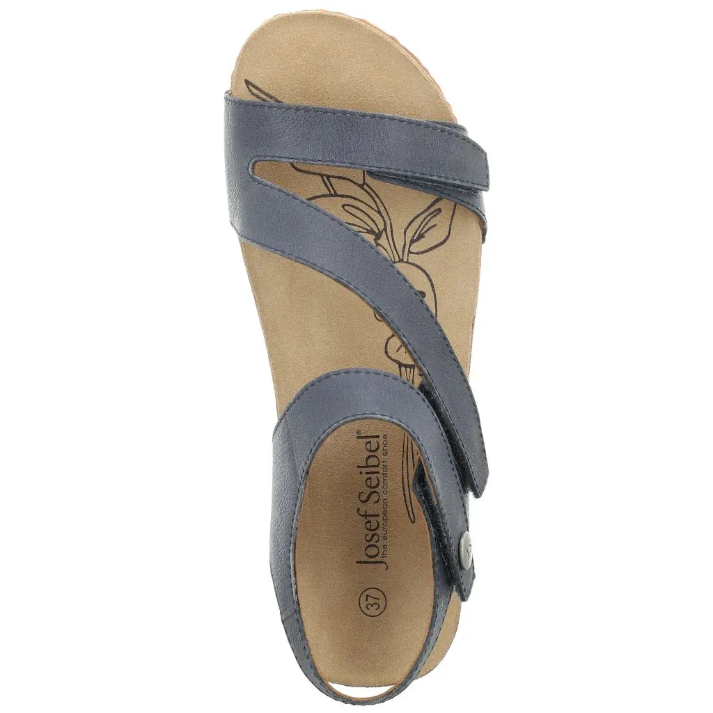 Josef Seibel Women's Tonga 25 Leather Strap Sandals Jeans Blue
