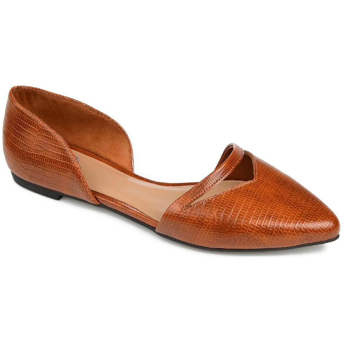 Journee Collection Womens Braely Faux Leather D'Orsay Flats