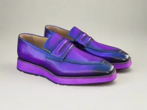 Leather Penny Loafer in Chunky Sole