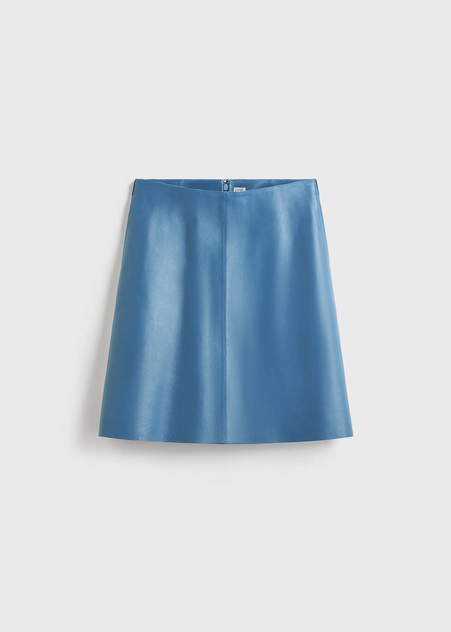 Leather skirt azure