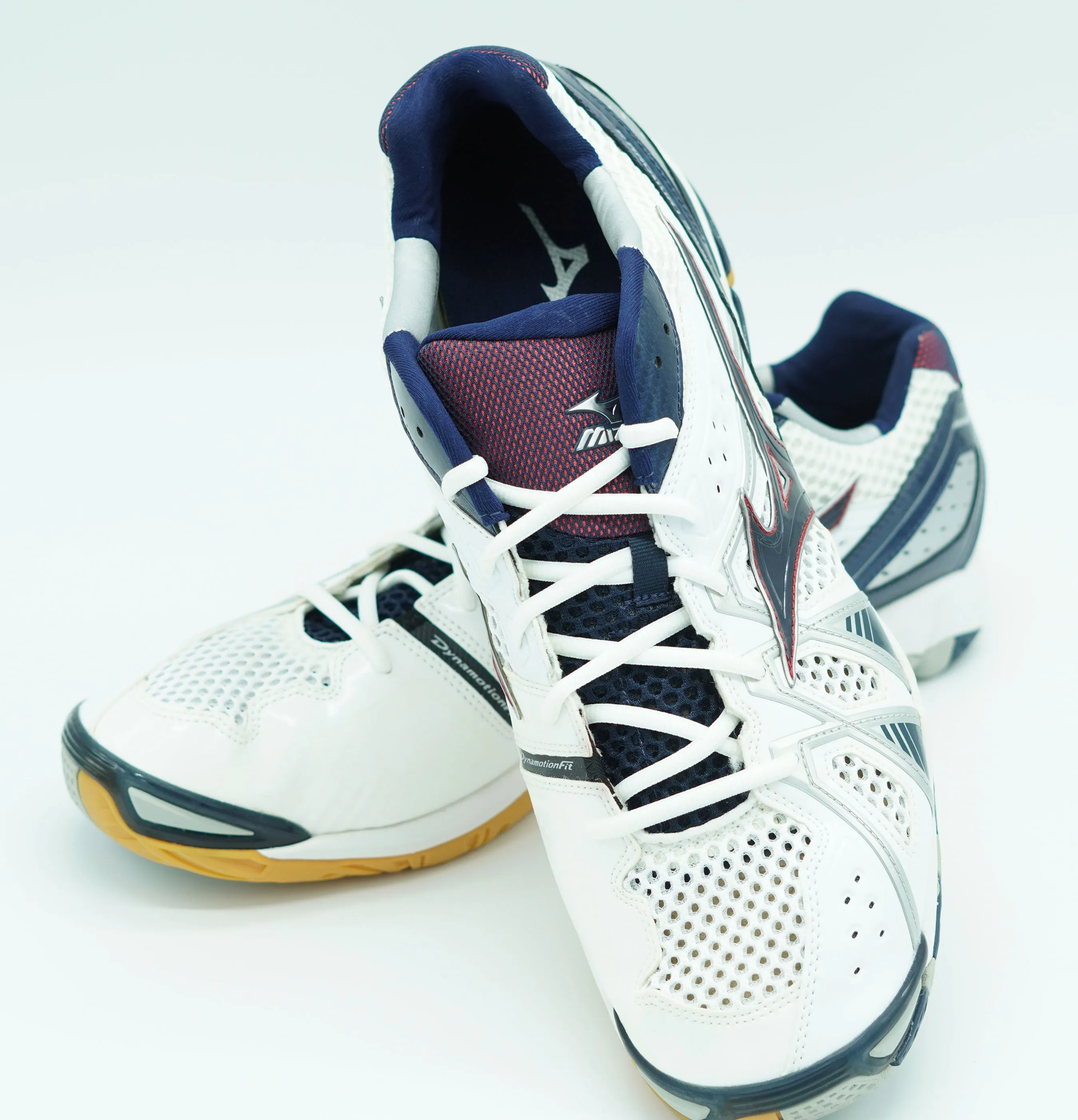 Mizuno Men's Wave Tornado 9 Indoor Volleyball Shoes Blue White Red Size 17