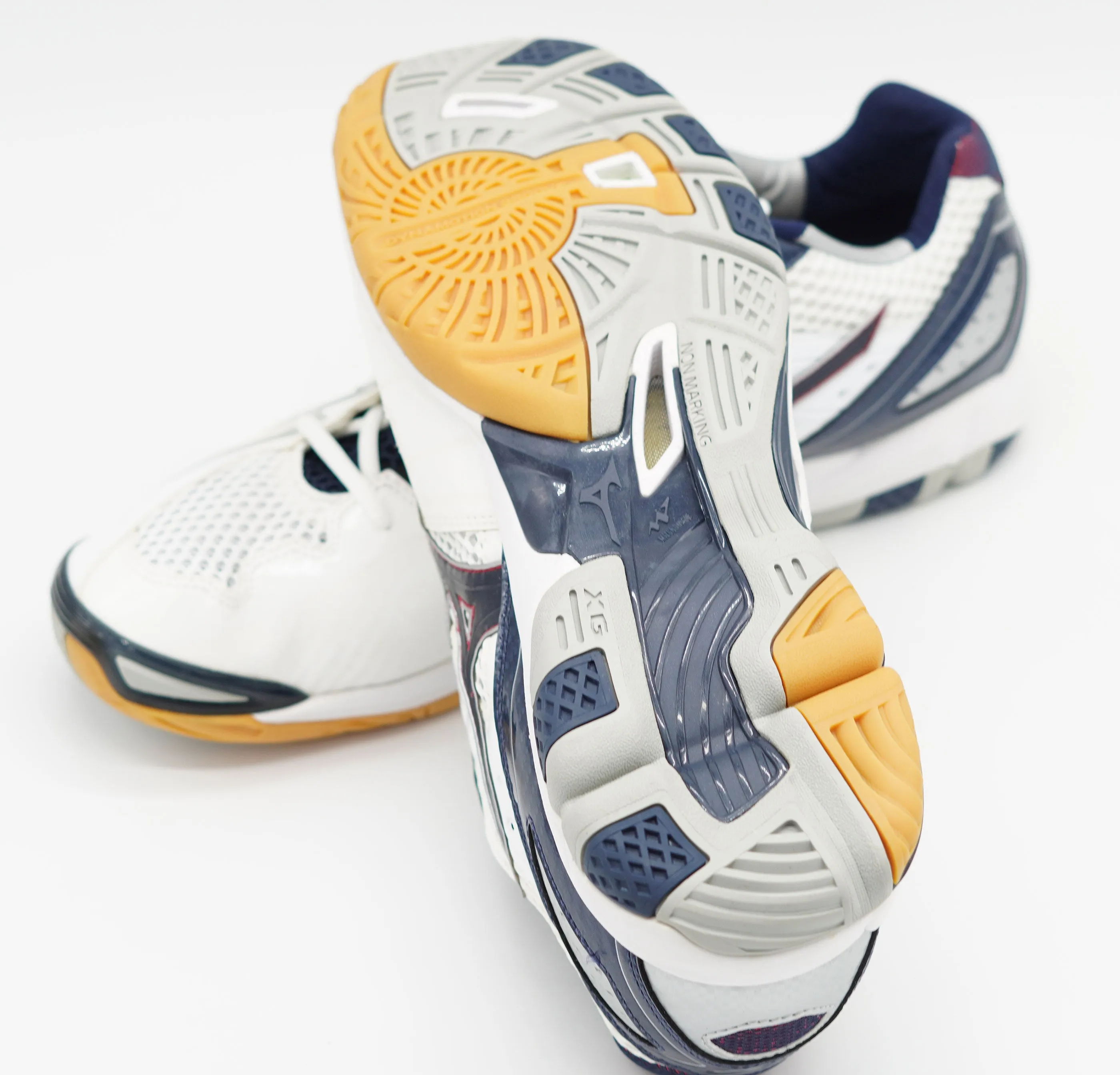 Mizuno Men's Wave Tornado 9 Indoor Volleyball Shoes Blue White Red Size 17