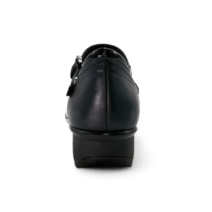 Narita Mary Jane Shoe in Black Patent