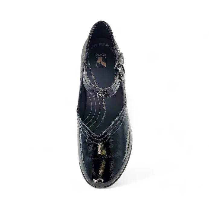 Narita Mary Jane Shoe in Black Patent