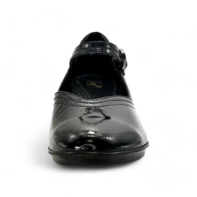 Narita Mary Jane Shoe in Black Patent