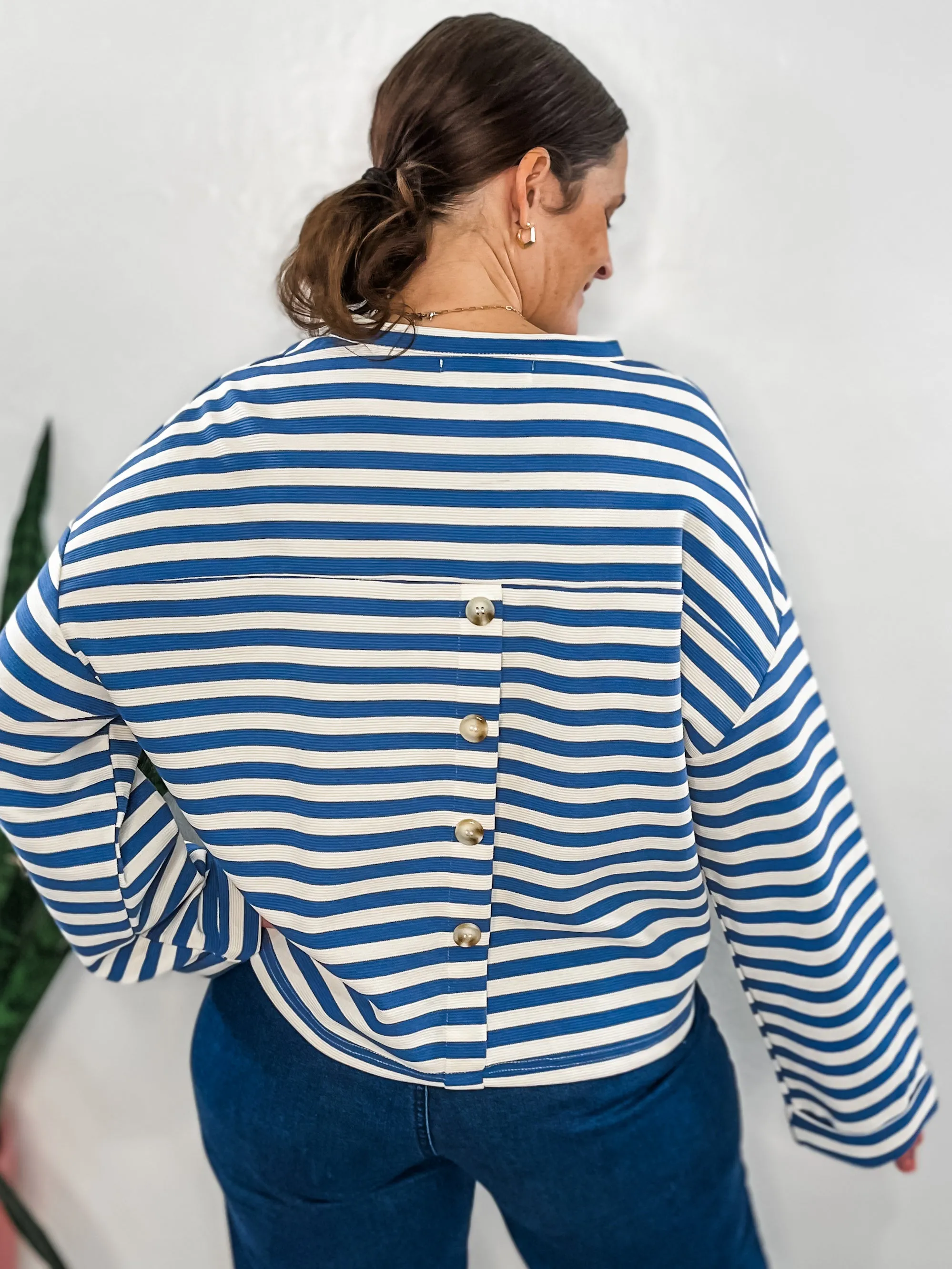 Nautical Stripe Textured Top