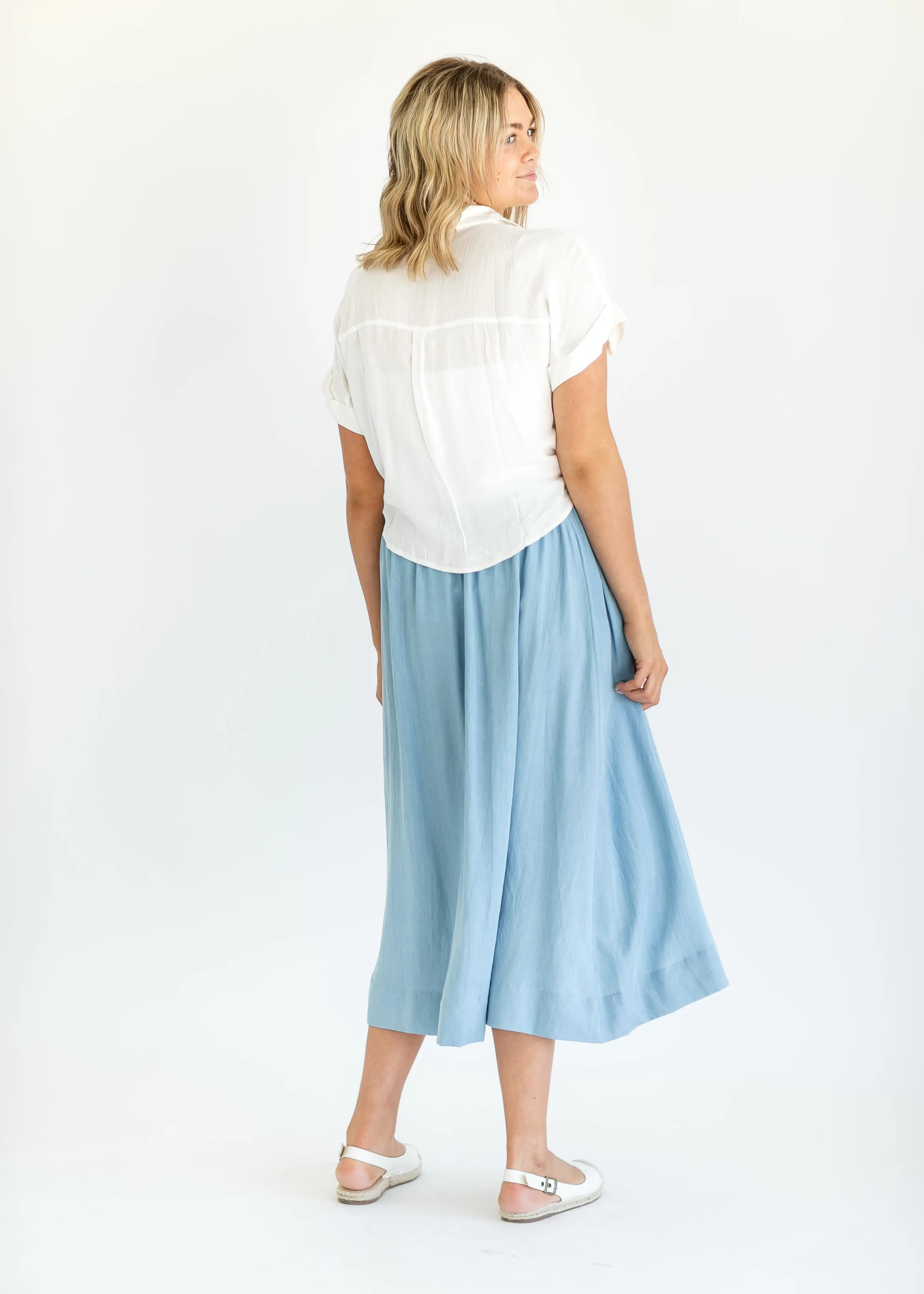 Nora Chambray Maxi Skirt - FINAL SALE