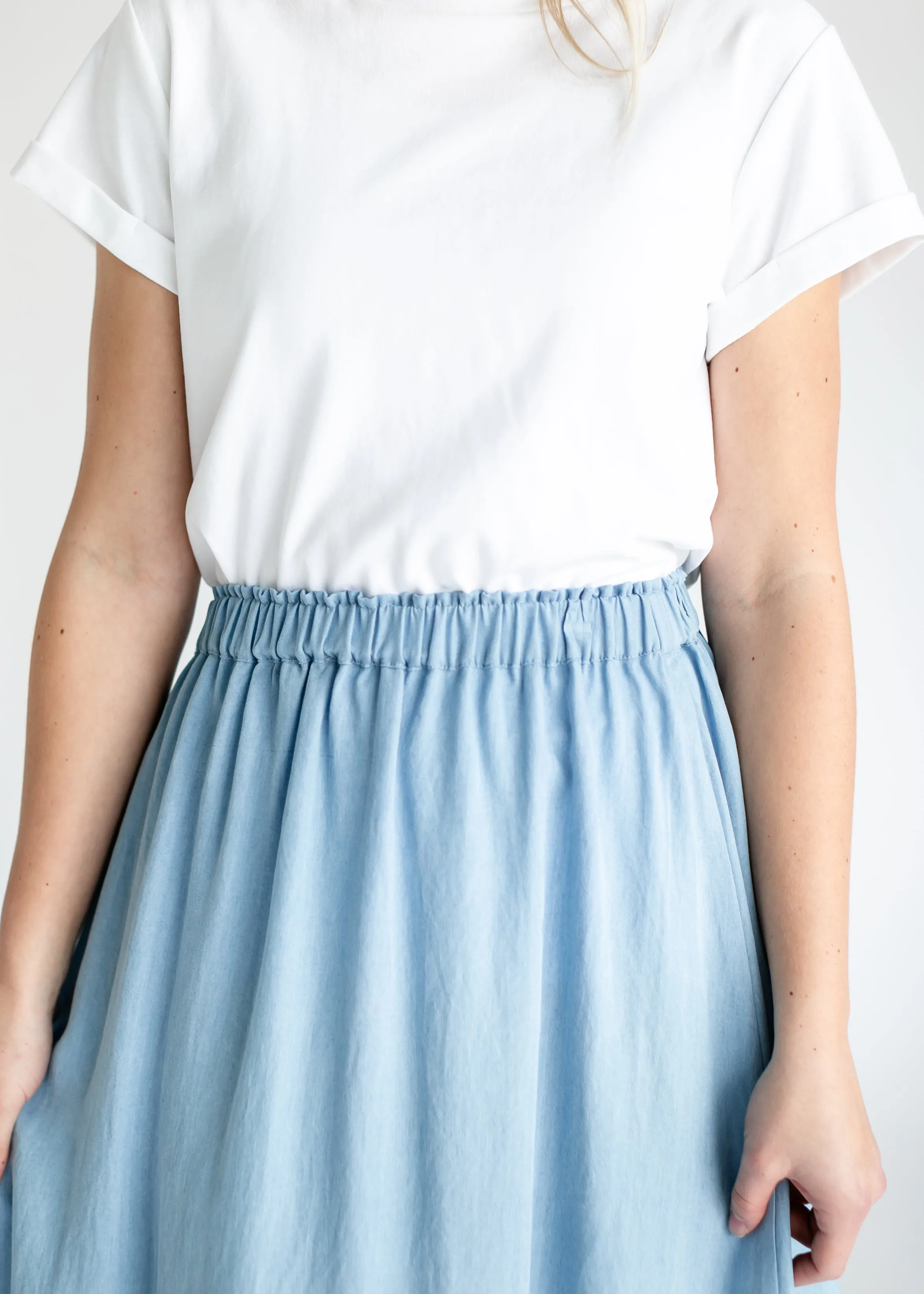 Nora Chambray Maxi Skirt - FINAL SALE
