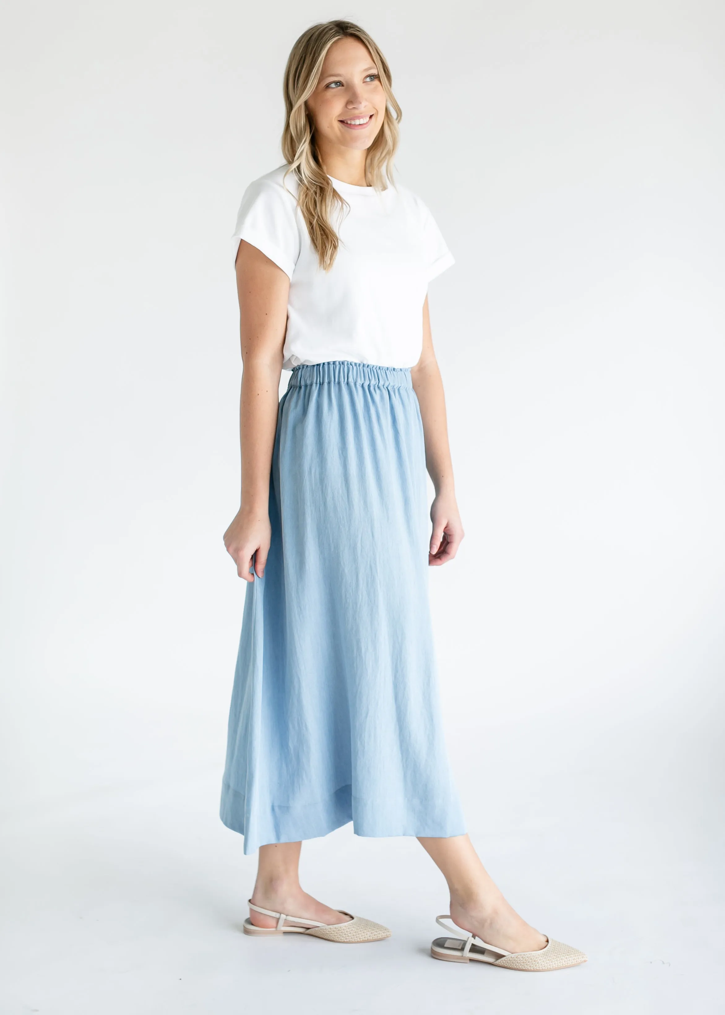 Nora Chambray Maxi Skirt - FINAL SALE