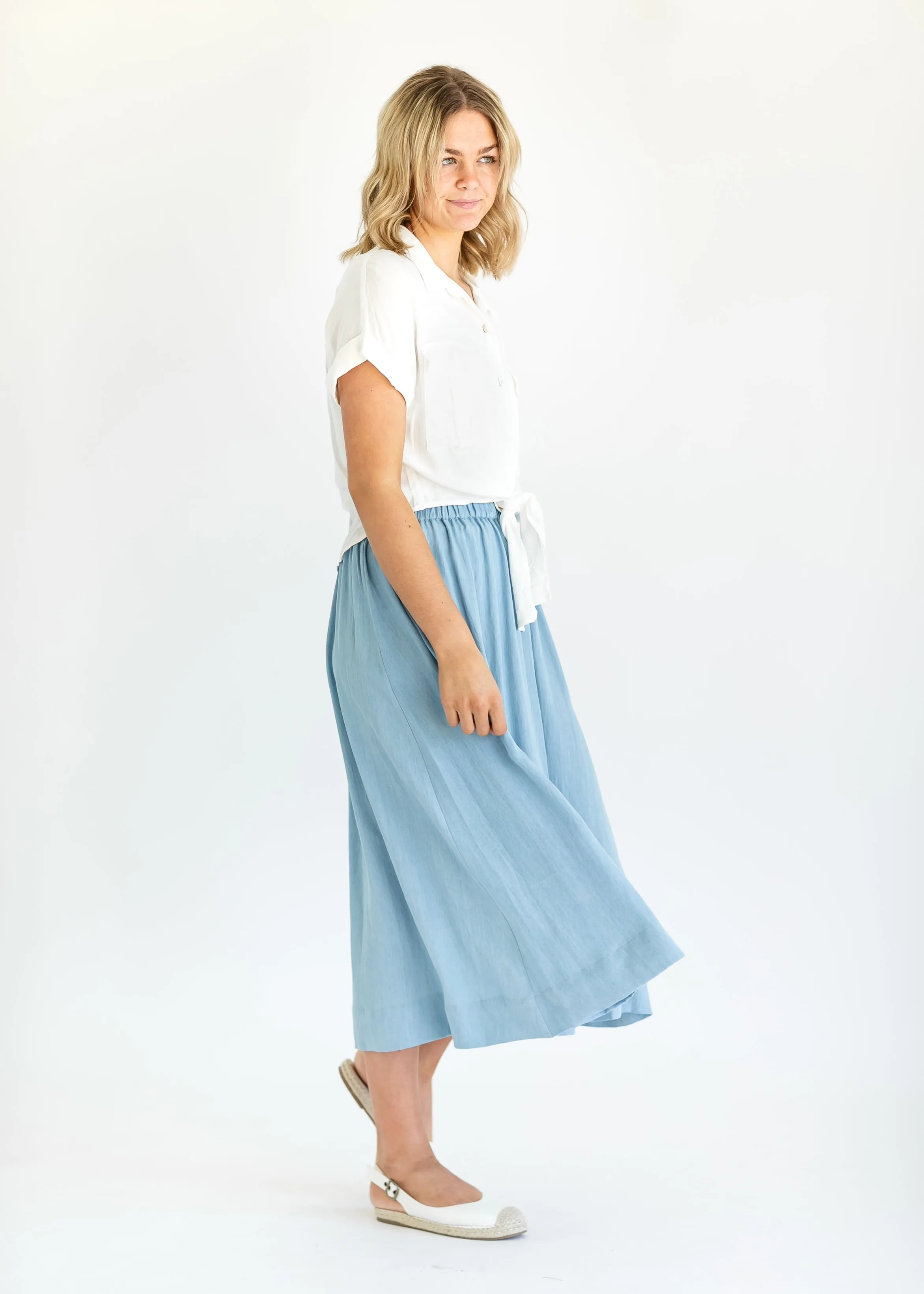 Nora Chambray Maxi Skirt - FINAL SALE