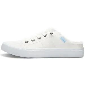 Obtaom Women Canvas Mules Memory Foam Clipper Holiday Shoes