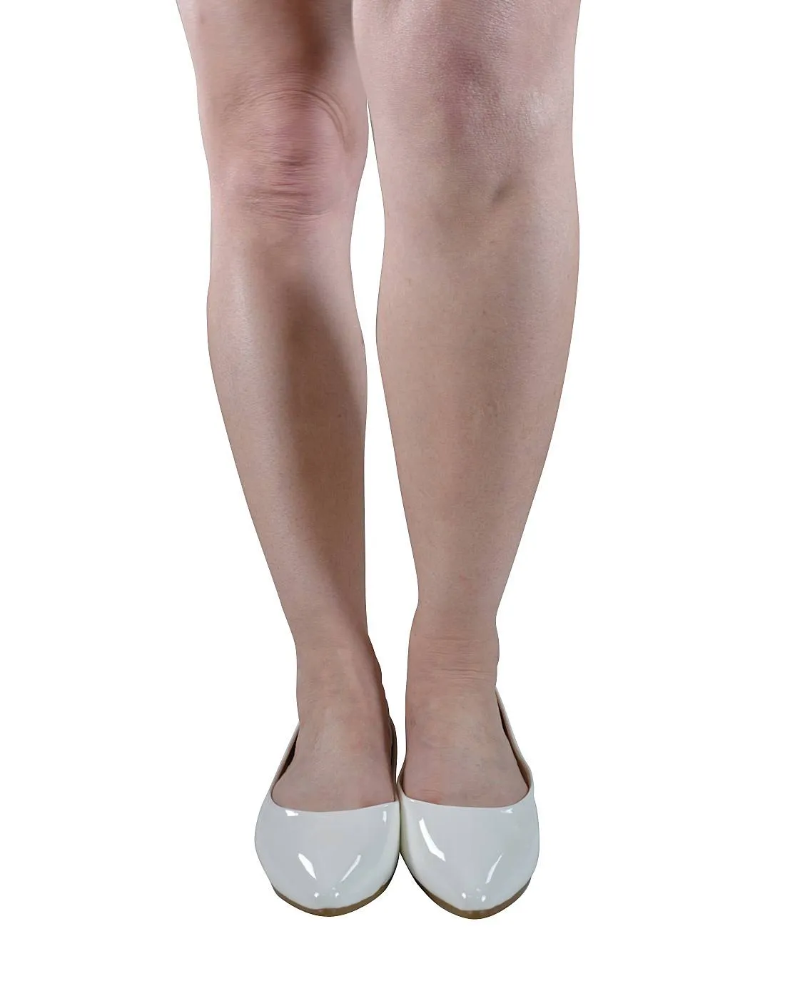 Pointed Toe Glossy Texture Flats