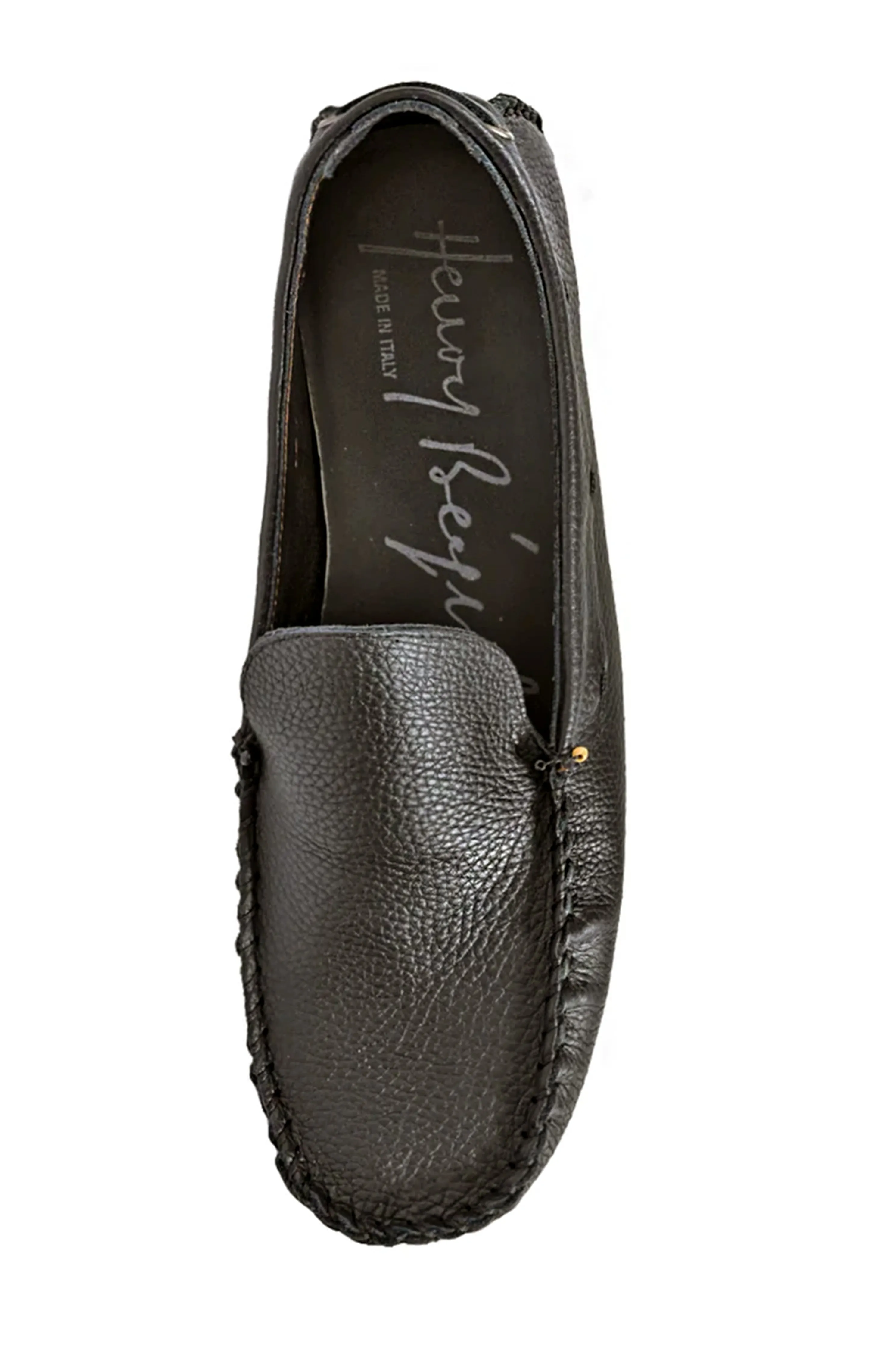 Printed Muflone Leather Moccasin in Moro