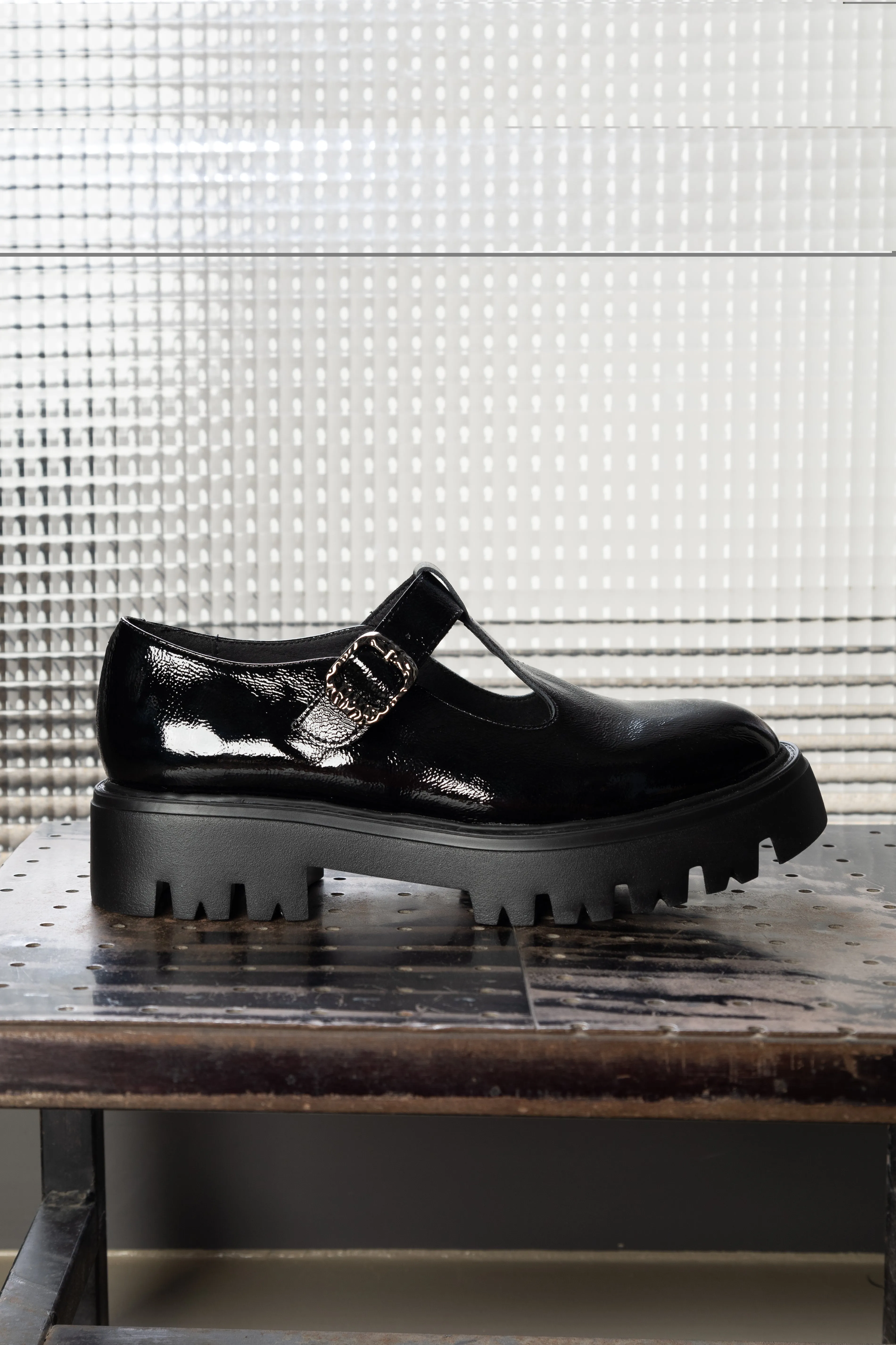SALOME BLACK- Extra Light T-Bar Shoes