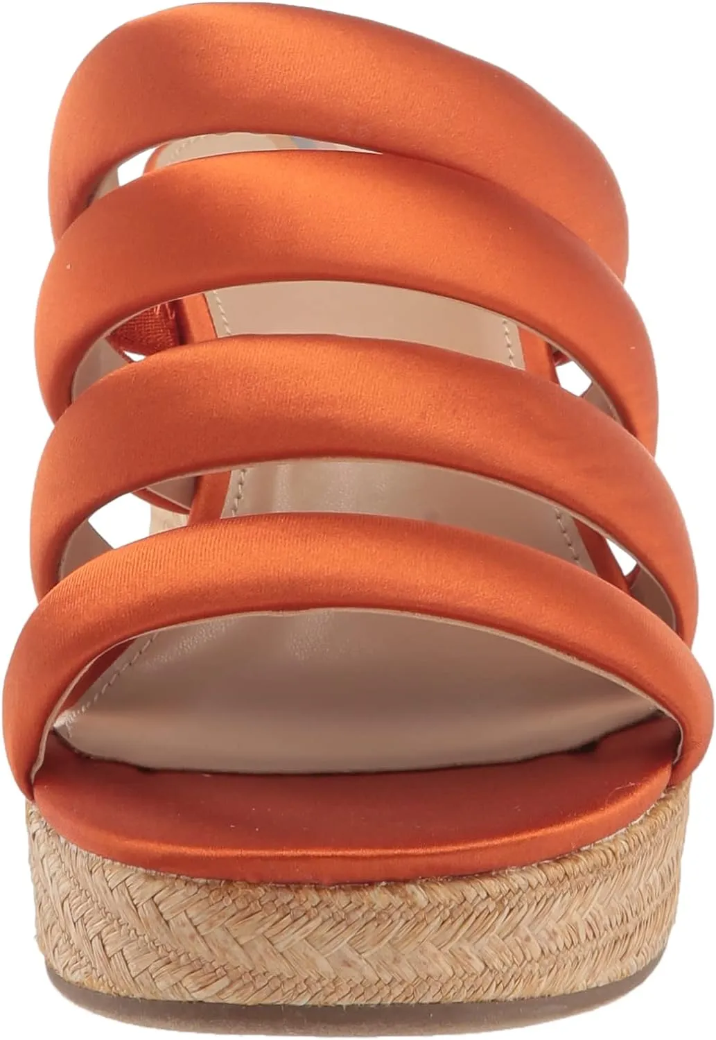 Sam Edelman Yuki Cali Orange Open Toe Slip On Strappy Wedge Heeled Sandals