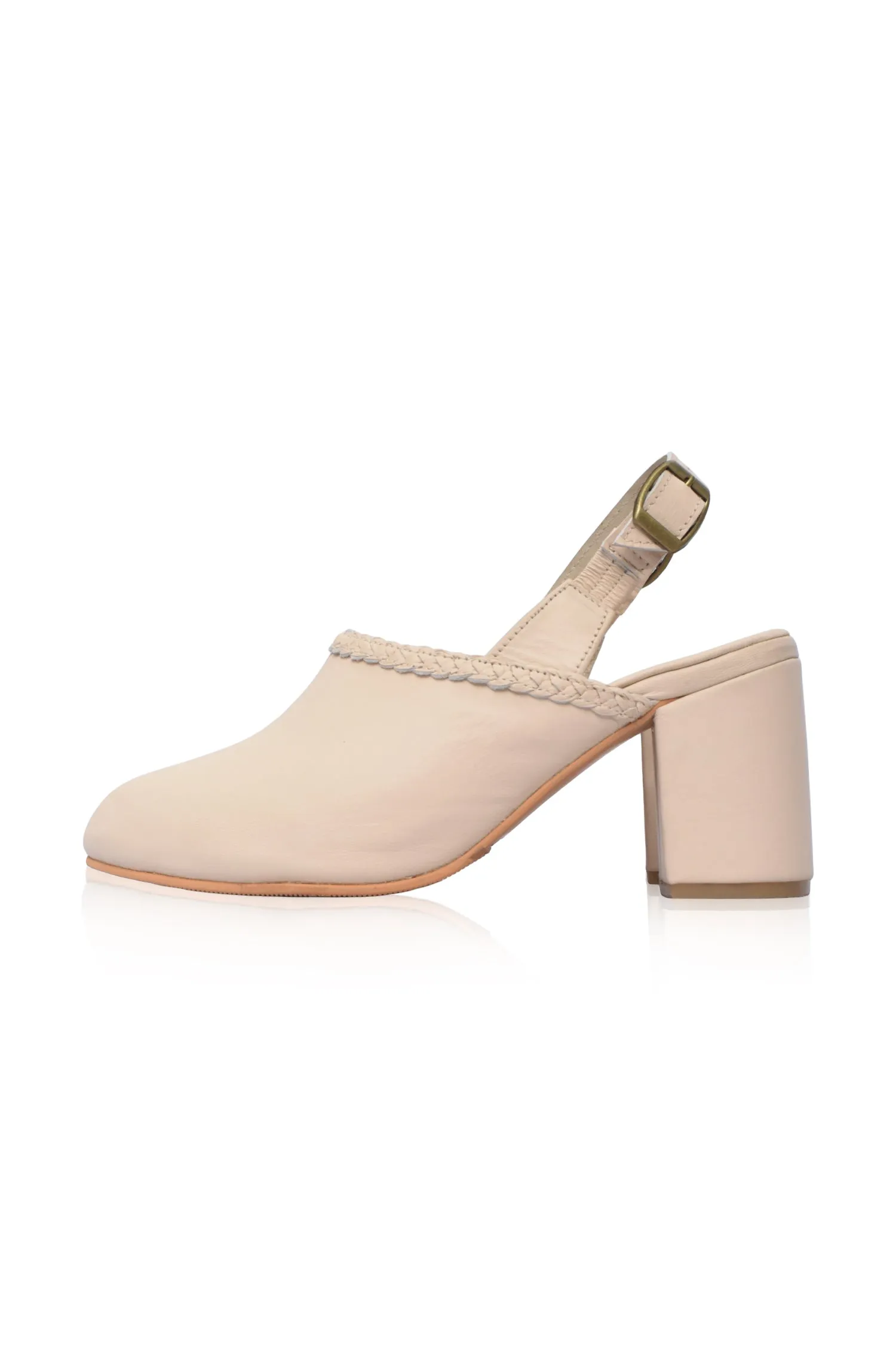 Savage Leather Slingback Heels