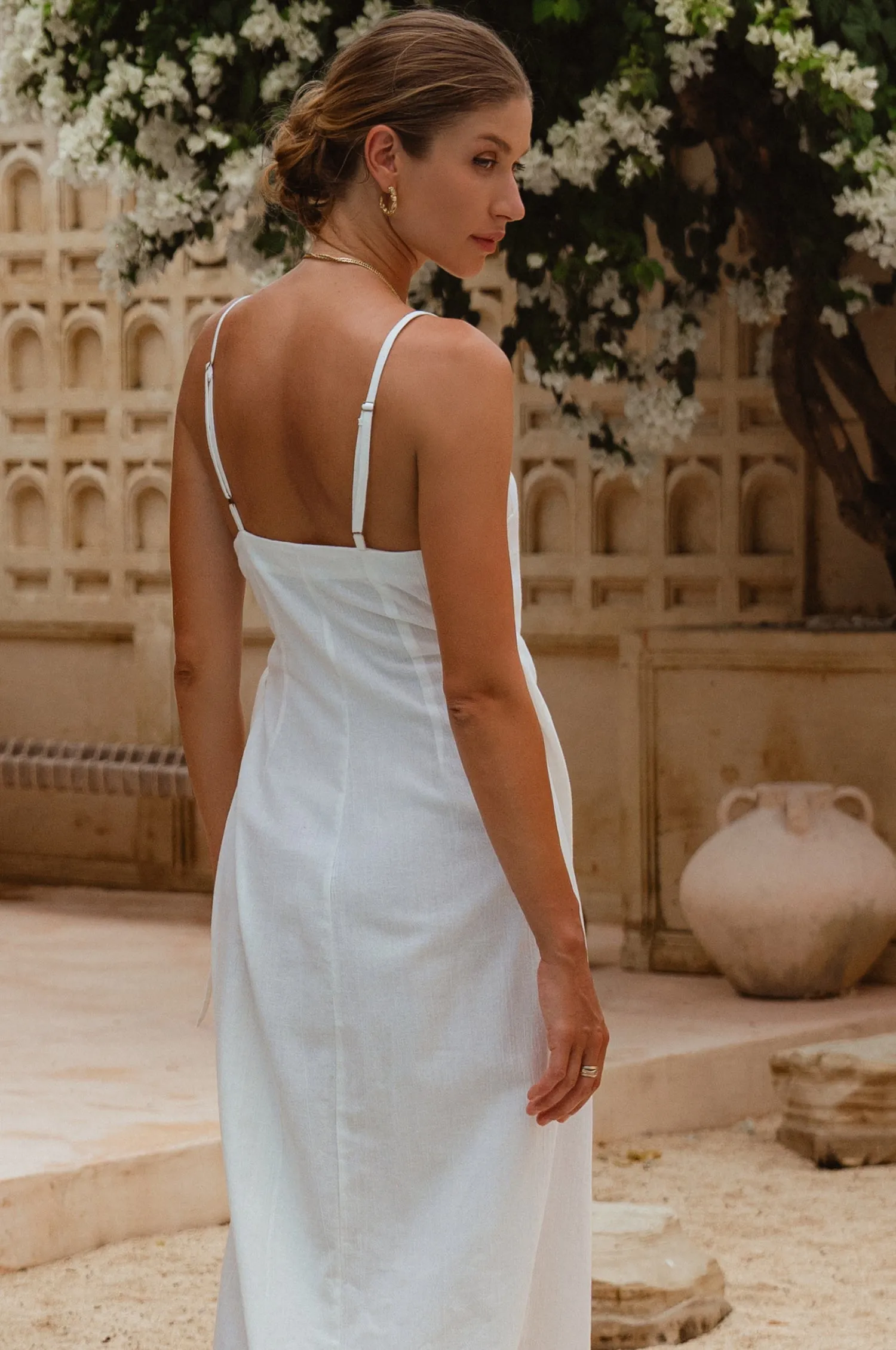 Seville Linen Wrap Dress